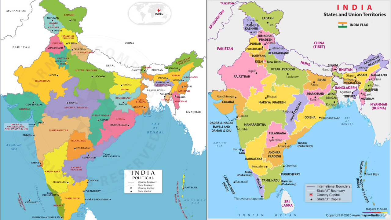 Navigating India’s Political Land: A Guide to India Political Map